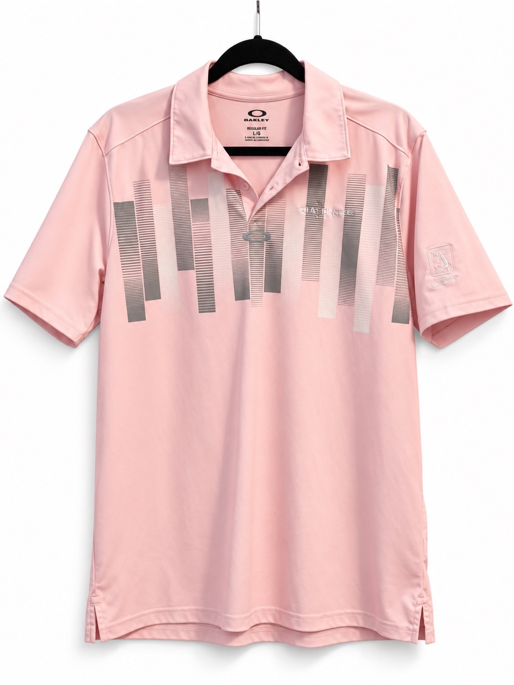 Oakley The Players Men’s Pink Golf Polo Shirt Size Large